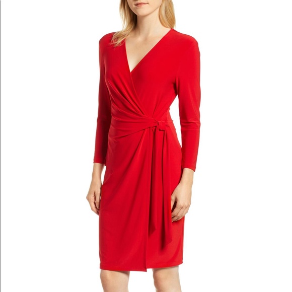 Anne Klein Dresses & Skirts - Red Wrap Style Dress GORGEOUS!
